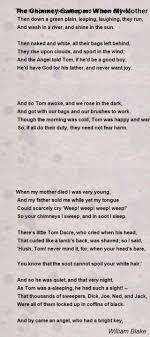 The Chimney Sweeper When My Mother Died I Was Very Young Poem By