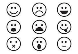 sad face vector art icons and