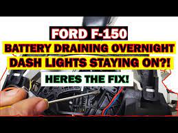 ford f 150 battery draining lights