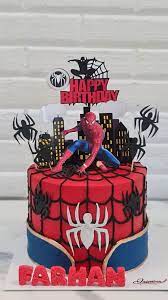Birthday Cake Spiderman Cake gambar png