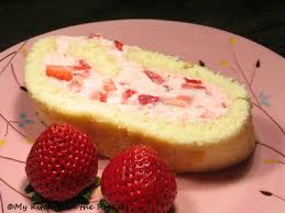 strawberry sponge cake roll my