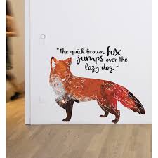 Quick Brown Fox Wall Decal Temple