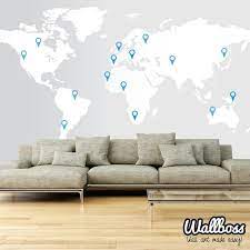 Extra Large World Map Decal 11ft X 5
