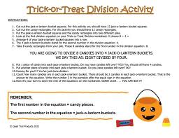 Division Facts 1 12 Trick Or Treat