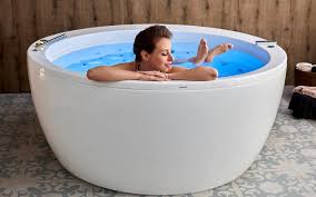 This hot tub may cost more than other models on this list, but the overall quality and features contribute towards the cost of these tubs is typically double in comparison to standard air jet inflatable tubs. áˆ Aquatica Pamela Wht Hydrorelax Pro Jetted Bathtub 220 240v 50 60hz Usa International Buy Online Best Prices