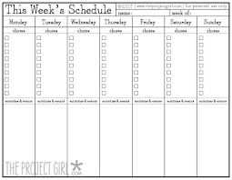 Weekly Chore Chart Free Chore Template Download Jenallyson