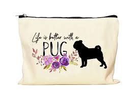 pug life is better makeup bag