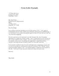 cover letter for internship Internship Cover Letter john stein    