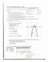 Lesson 2 4 Quadratic Functions