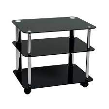 Tv Stand With Black Glass Shelves