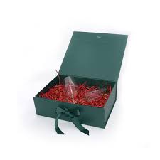 folding paper gift box with ribbon