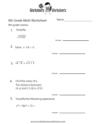 Students can download these free 9th grade math worksheets/math tests in the pdf format, print and email us their solutions for a free. Ninth Grade Math Practice Worksheet Worksheets Worksheets