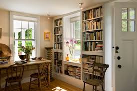 Bookcases Flanking Window Traditional