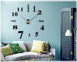 Modern Wall Clock Living Room Diy 3d