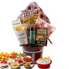 sports gift baskets game day snacks