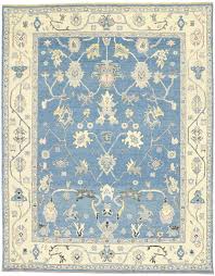 9 x 12 colorful blue oushak rug 80596