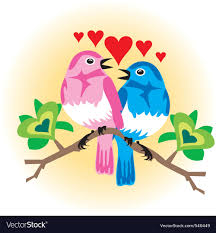 love birds royalty free vector image