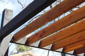 how to install modern pergola rafters