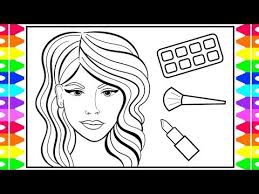 how to draw a face with makeup face