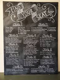 Chalkboard Wedding Seating Chart Chalkboard Wedding