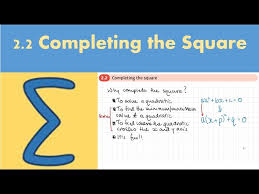 2 2 Completing The Square Pure 1