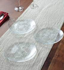 Transpa Linden Glass Dinner Plates