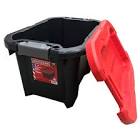 Latching Lid Plastic 37-L Storage Box - Black Craftsman