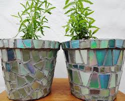 Mosaic Your Planters With Old Cd S