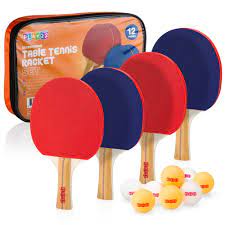 ping pong paddle set 4 table tennis