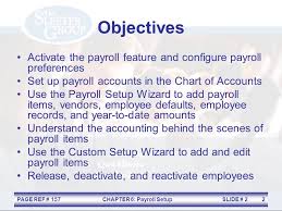Payroll Setup Chapter 6 Page Ref Chapter 6 Payroll Setup