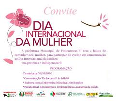 Feliz dia da mulher, meu bem! Prefeitura De Pimenteiras Realizara Evento Em Homenagem Ao Dia Internacional Da Mulher