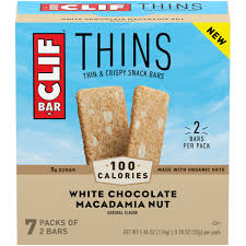 clif bar thins snack bars white