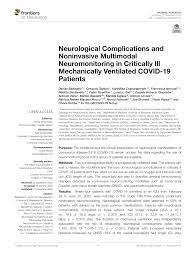 PDF) Neurological Complications and Noninvasive Multimodal Neuromonitoring  in Critically Ill Mechanically Ventilated COVID-19 Patients
