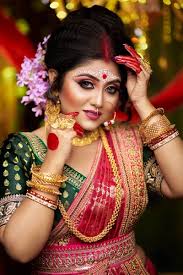 portrait beautiful bride bengali