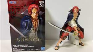 Unboxing ONE PIECE FILM RED DXF posing figure SHANKS Namco Limited - YouTube