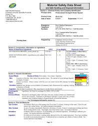 material safety data sheet zep clean