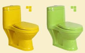 Yellow And Green Color Children Toilet