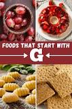 What foods start with G?