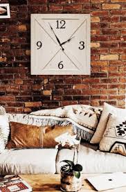 White Barn Door Farmhouse Wall Clock