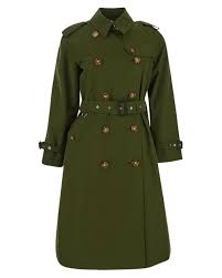 Burberry Olive Trench In Green Lyst