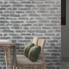 Exposed Brick Matte White And Greige