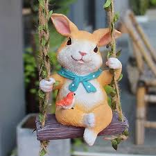 Cute Bunny Rabbit Garden Statue