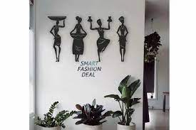 Black Wooden Wall Decor For African Women