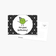 Cute Ha-Pea Birthday Polka Dot Card