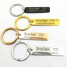 Tell me all about your trip when you get home! Dad Boyfriend Gift Drive Safe I Need You Here With Me Personalized Keychain Driving Inspirational Quotes Jewelry Key Chains Aliexpress