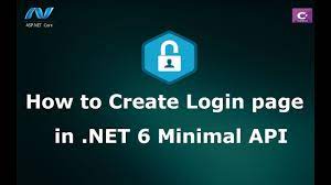 login page with minimal api net 6