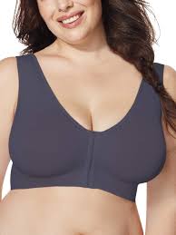 Just My Size Womens Plus Size Pure Comfort Front Close Wirefree Bra Style 1274 Walmart Com