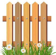 Wooden Garden Fence With Grass Png