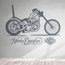 Wall Sticker Harley Davidson Chopper