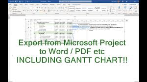export from microsoft project to pdf
